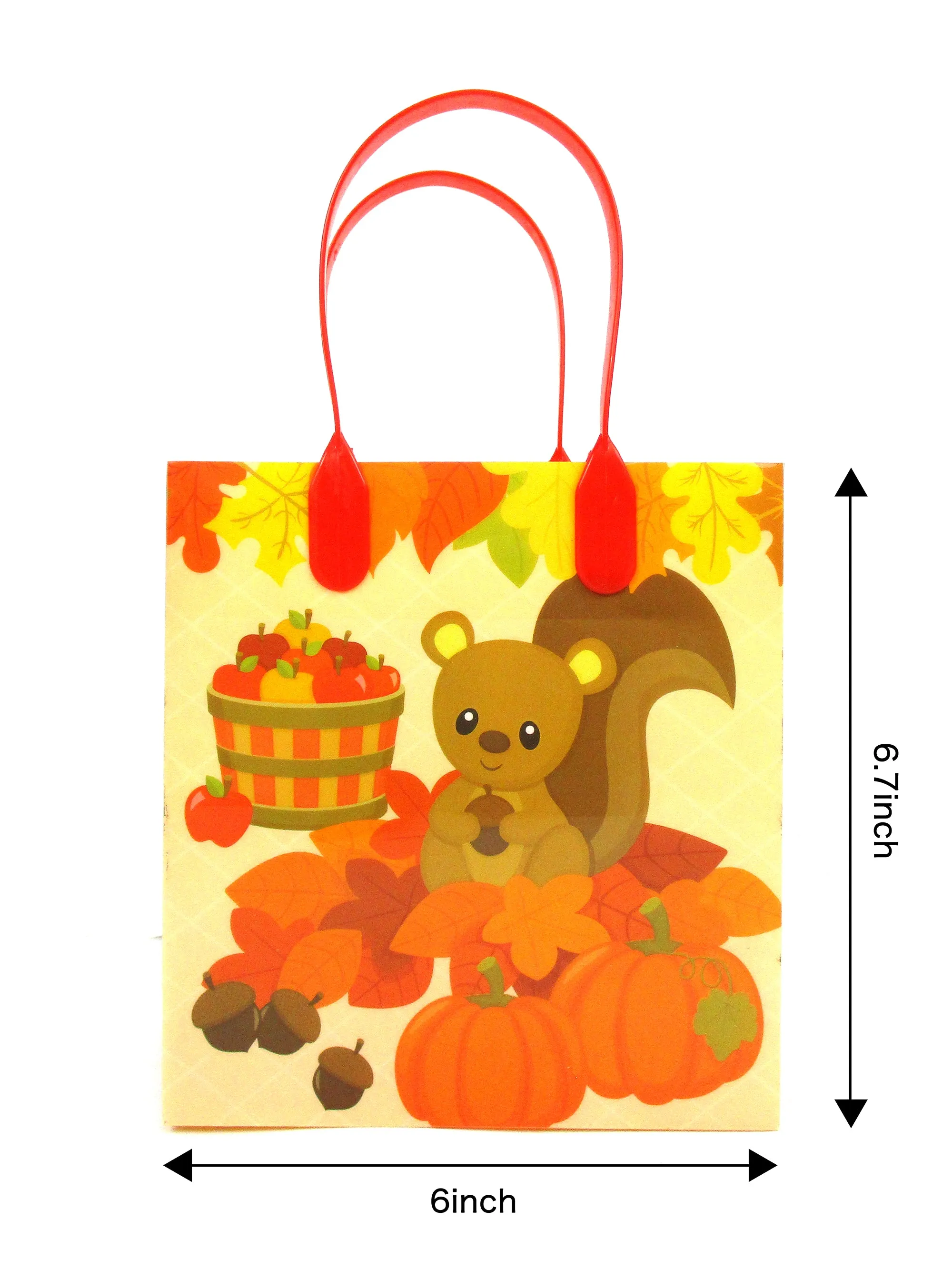 Autumn Harvest Party Favor Treat Bags - Set of 6 or 12