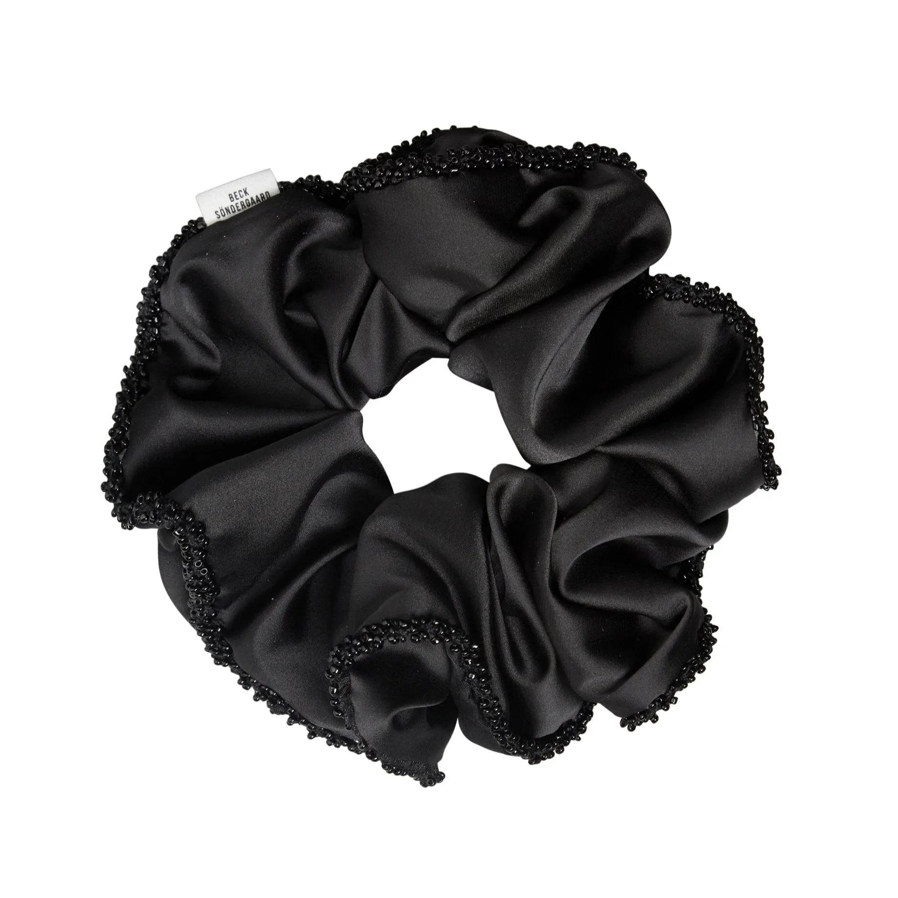 Becksöndergaard Black Luster Bead Scrunchie