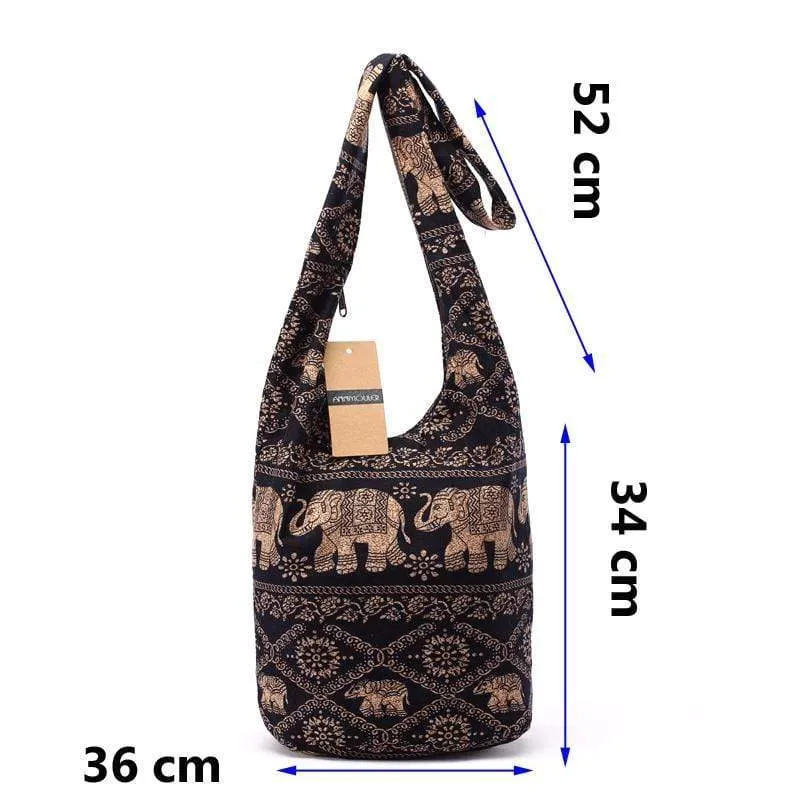 Boho Elephant Messenger Bag