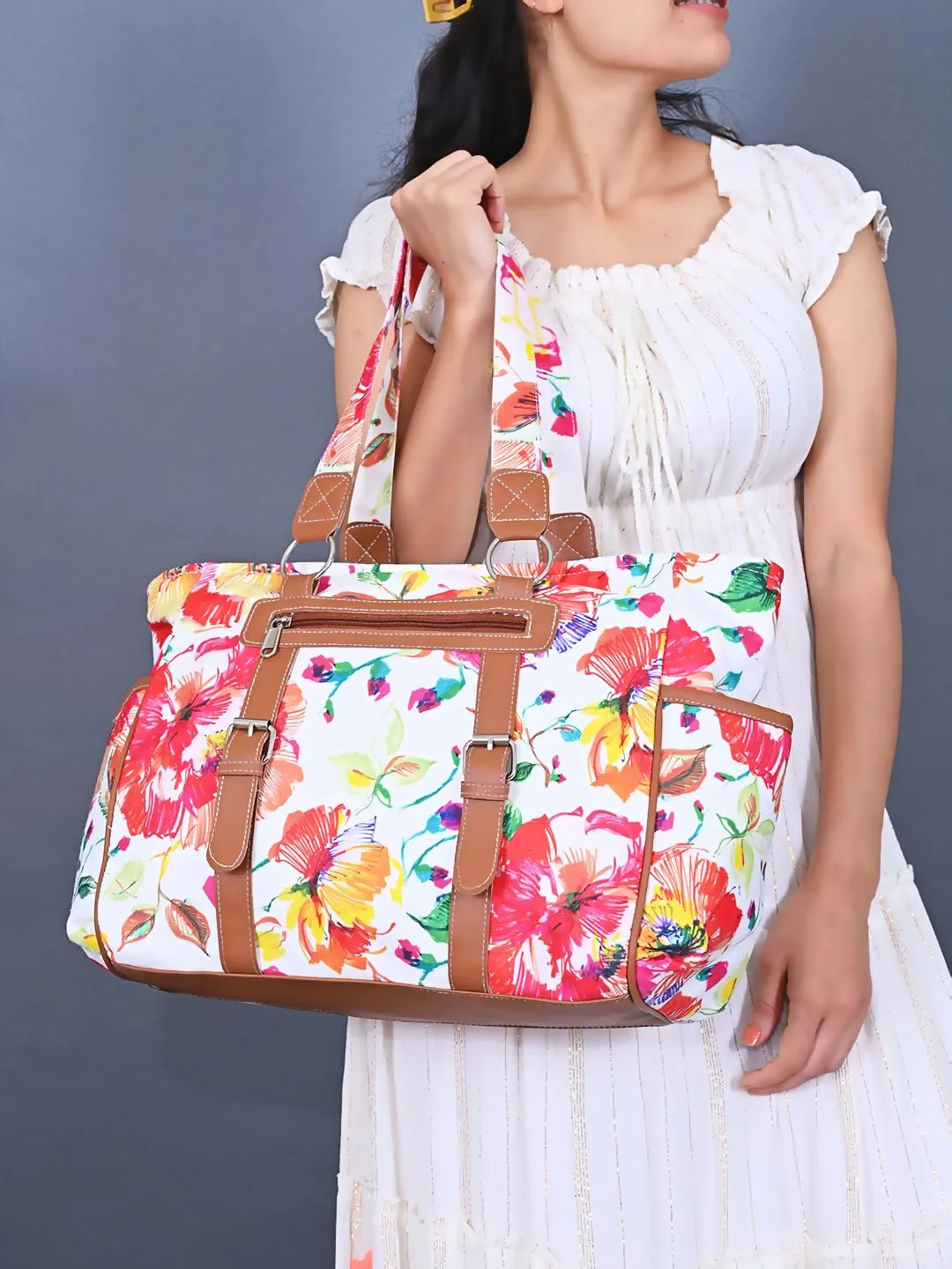 Boho Girl Sling Bag for Women | Floral Printed Tote Bag | Outdoor Small/Big Shoulder Bags | Oversized Tote Bag for Women