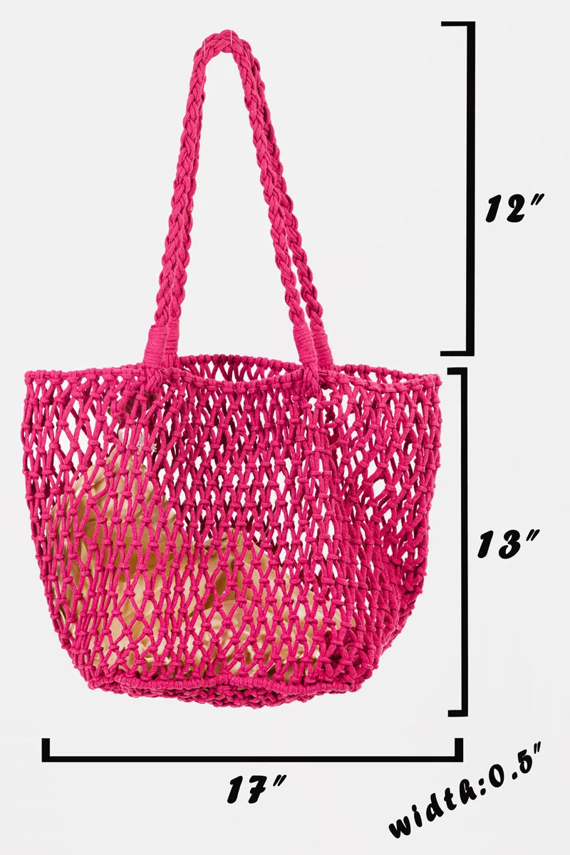 Braided Net Tote Bag