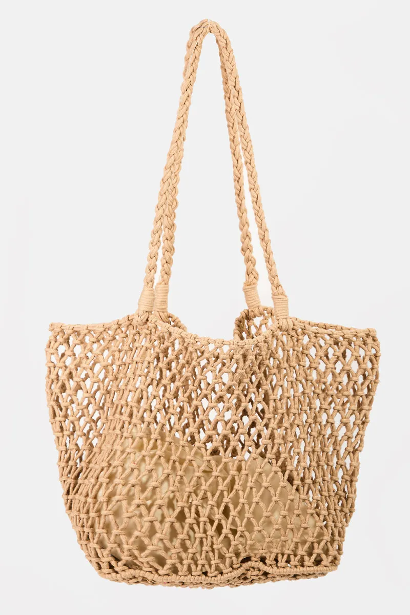 Braided Net Tote Bag