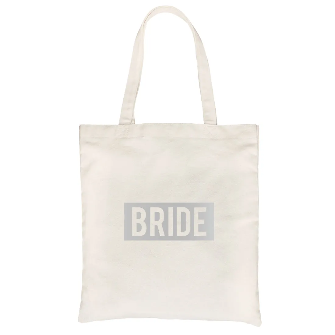 Bride Squad Boxed-SILVER Canvas Shoulder Bag Rich Blessed Kind Gift