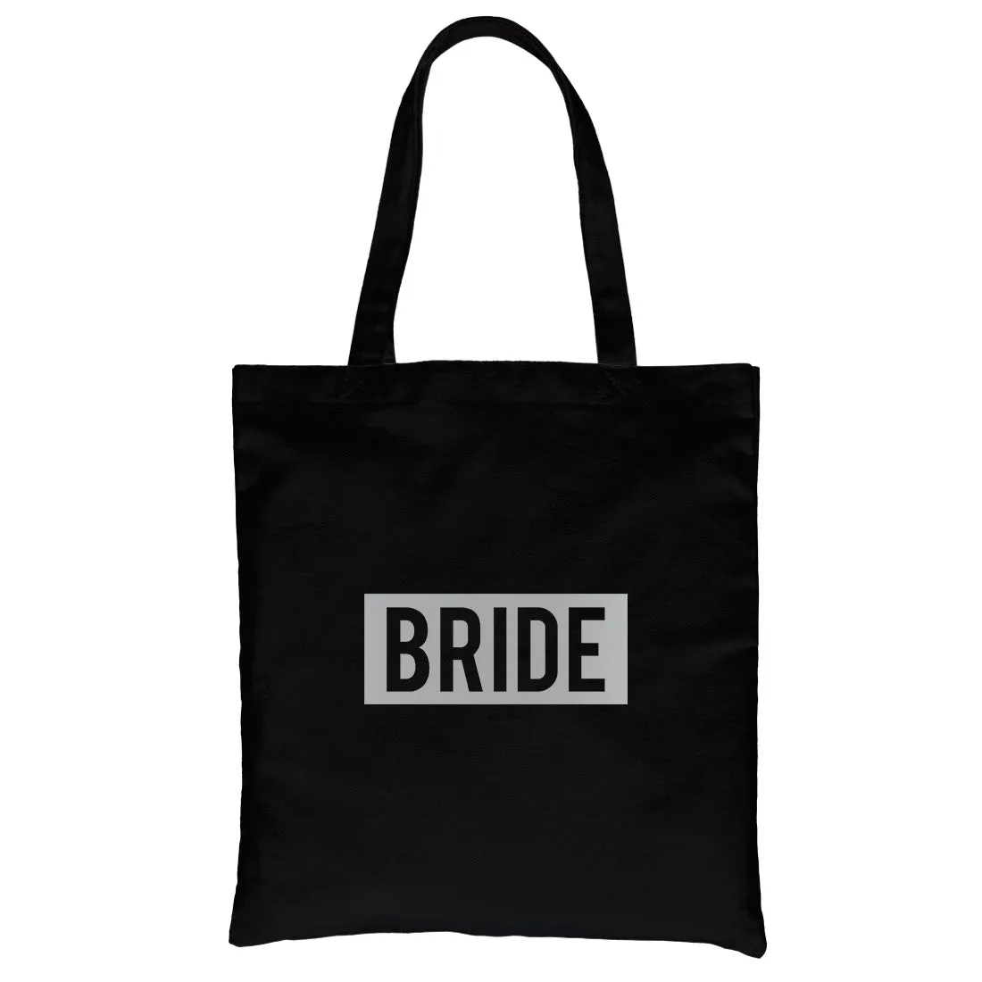 Bride Squad Boxed-SILVER Canvas Shoulder Bag Rich Blessed Kind Gift