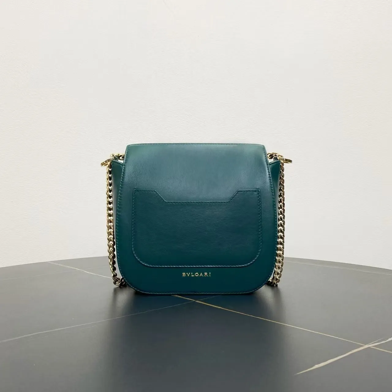 Bvlgari Dream Green Leather Crossbody Bag Medium