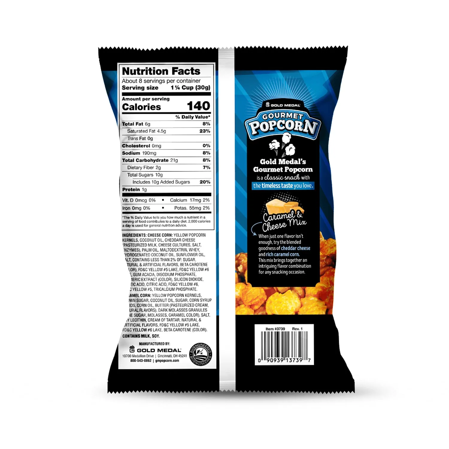 Caramel & Cheddar Cheese Popcorn Mix  -  (15) Large 8.5 oz bags