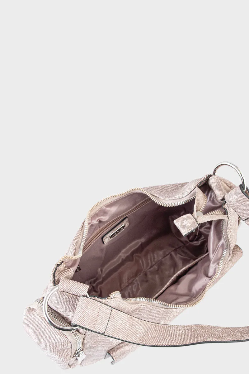 Casual Hobo Hand Bags BH0051-Beige