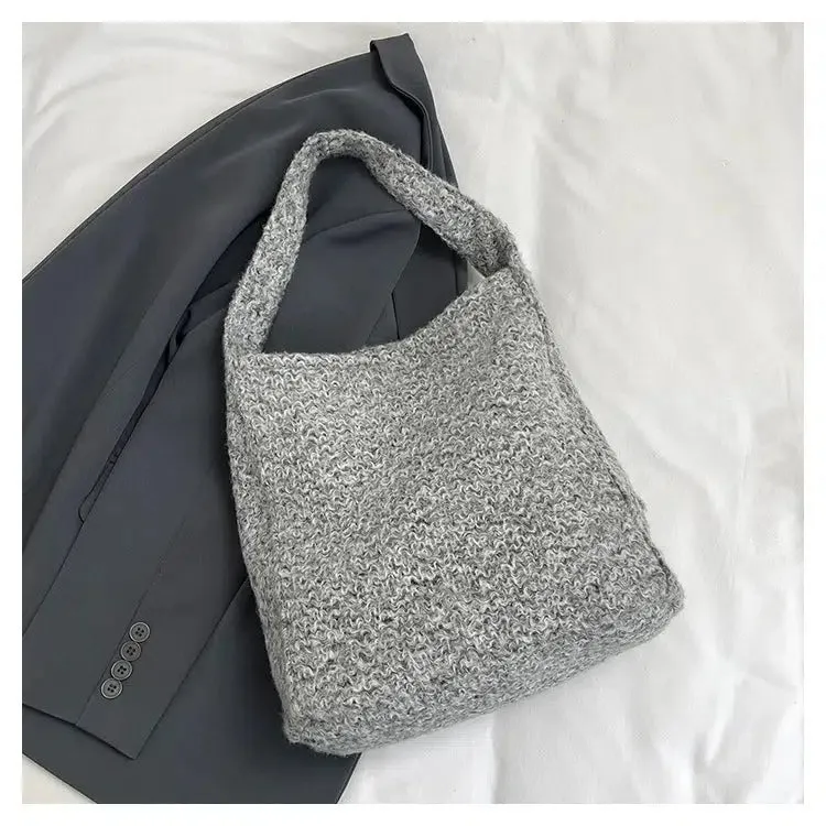 Casual Knit Shoulder Bag