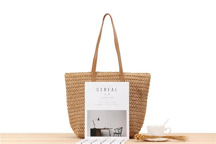 Casual Straw Large Capacity Tote Bags