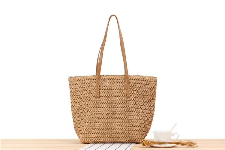 Casual Straw Large Capacity Tote Bags