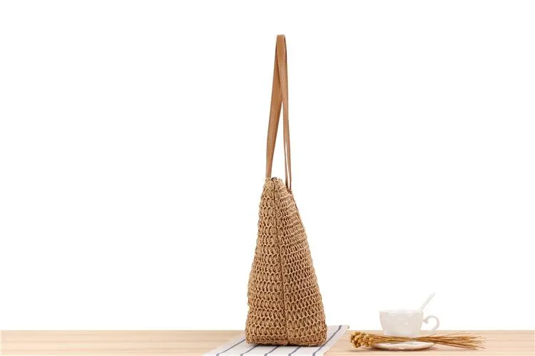 Casual Straw Large Capacity Tote Bags