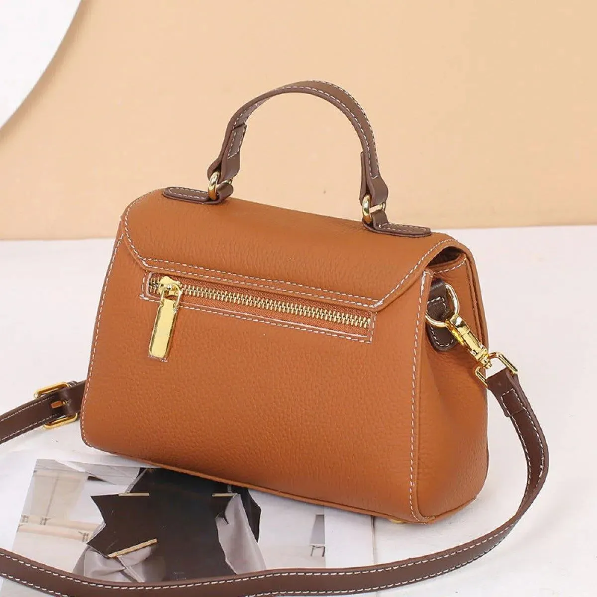 Casual Zipper Shoulder Bag