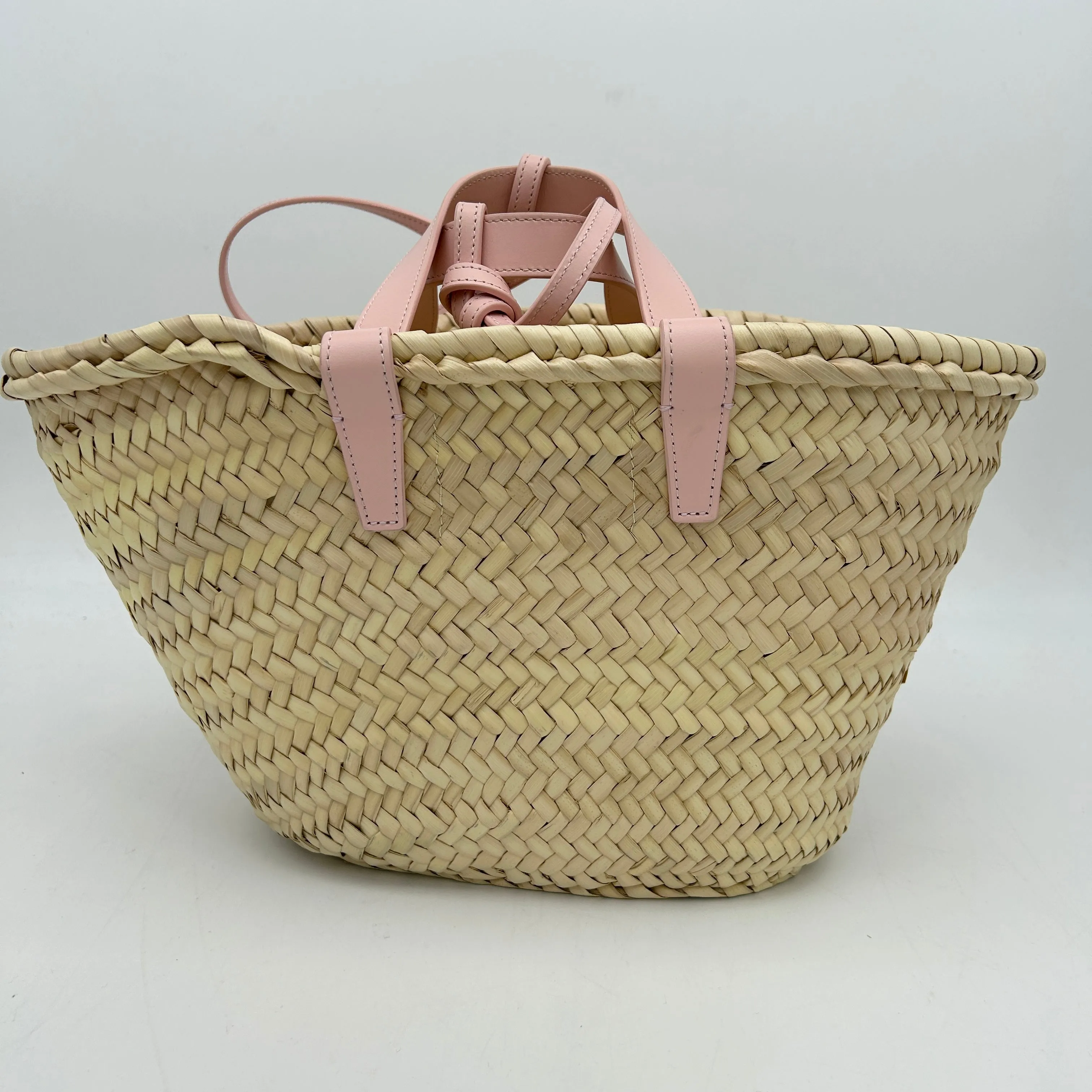 Celine Tan Pink Leather Medium Basket Bag