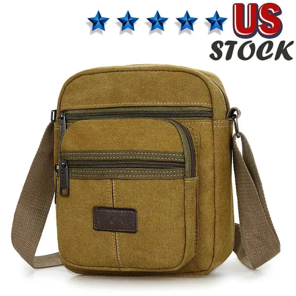 Crossbody Canvas Bags Casual Shoulder Messenger Unisex