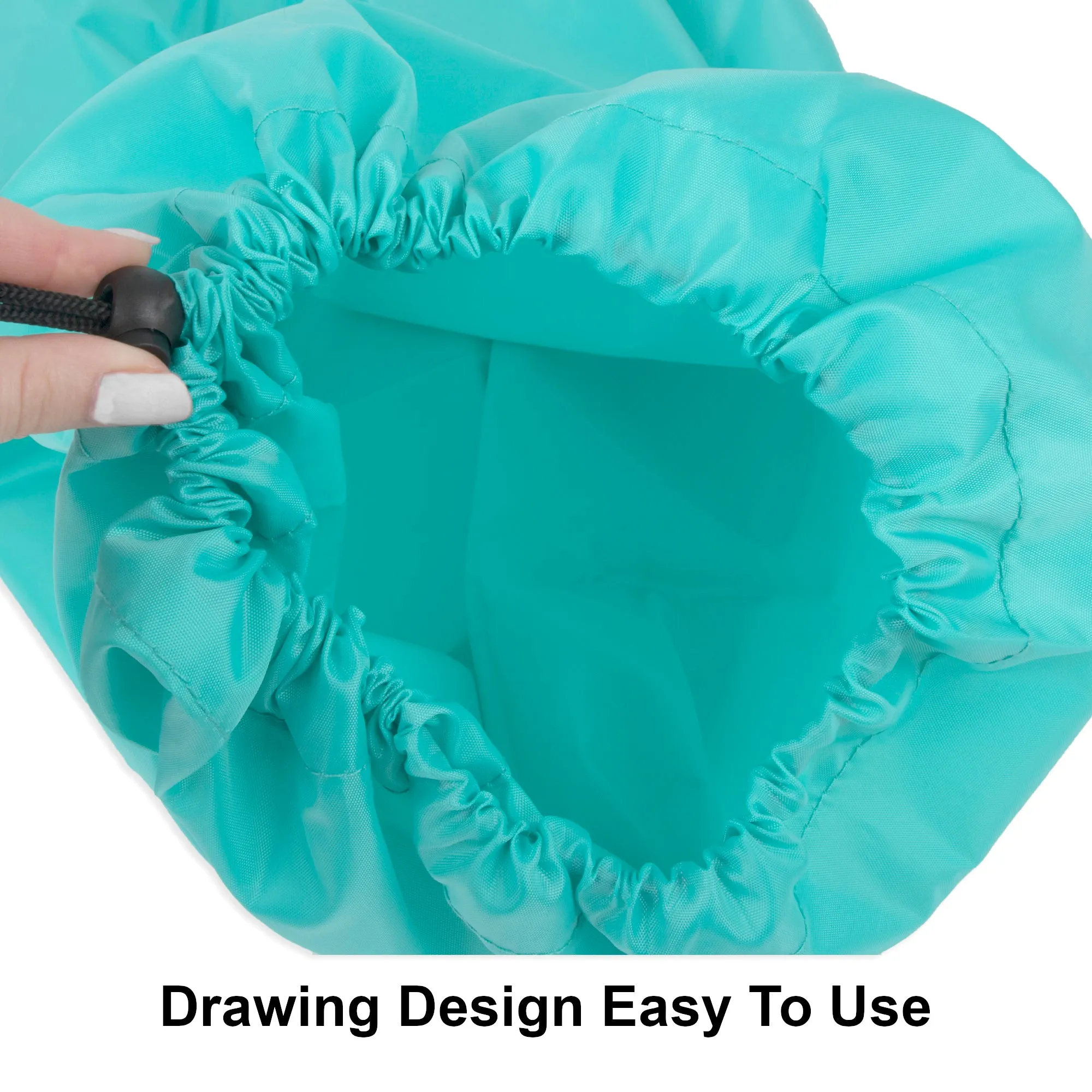 Drawstring Laundry Bag 2-Pack - Turquoise