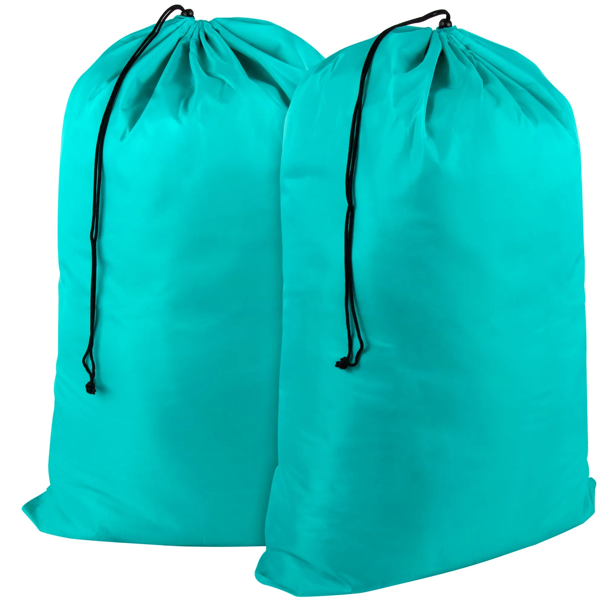 Drawstring Laundry Bag 2-Pack - Turquoise