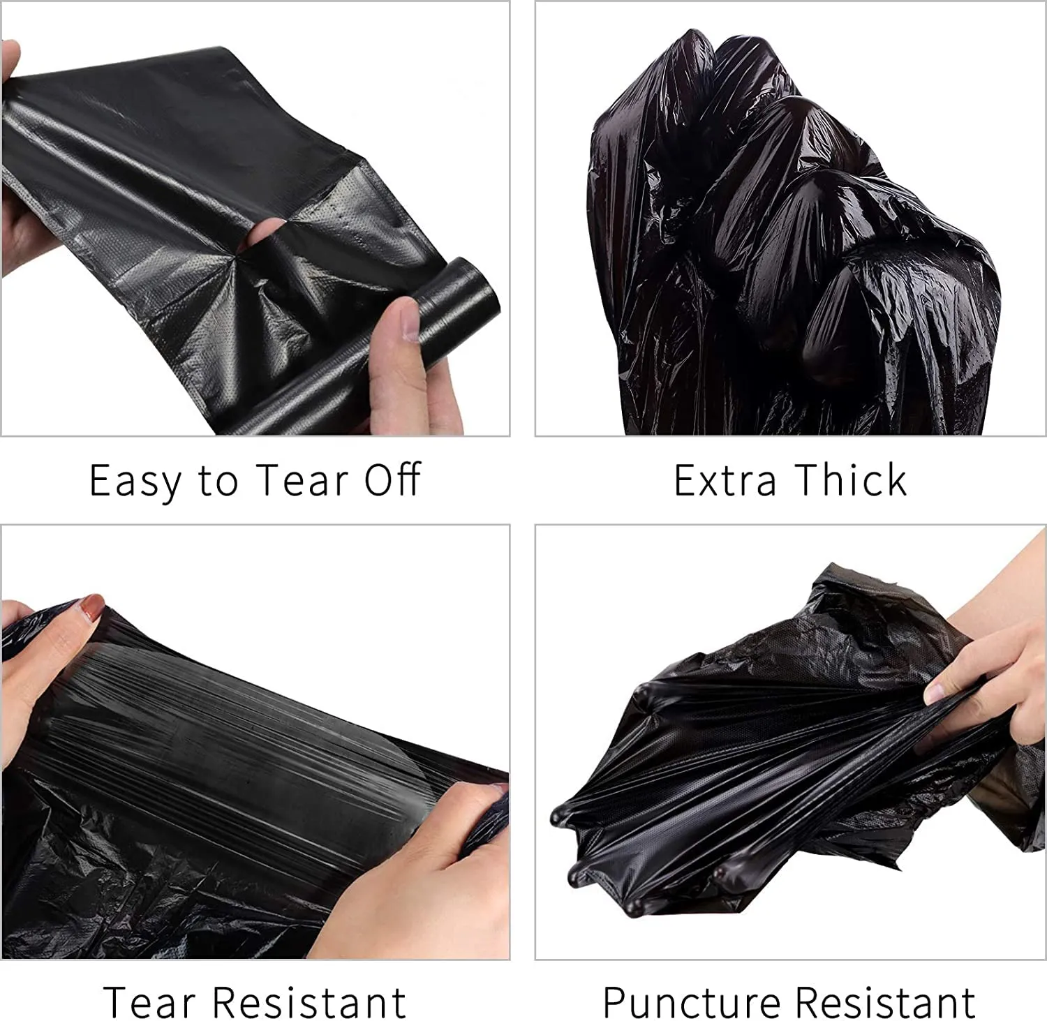 Ezee Garbage Trash Bag for Dustbin | 45 Pcs | Large 24 X 32 Inches | 15 Pcs x Pack of 3