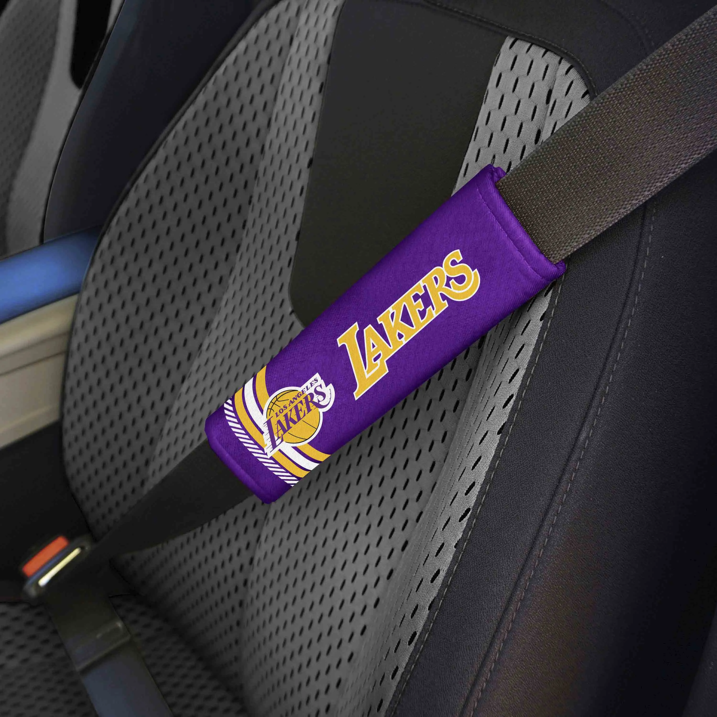 Fanmats Los Angeles Lakers Team Color Rally Seatbelt Pad - 2 Pieces