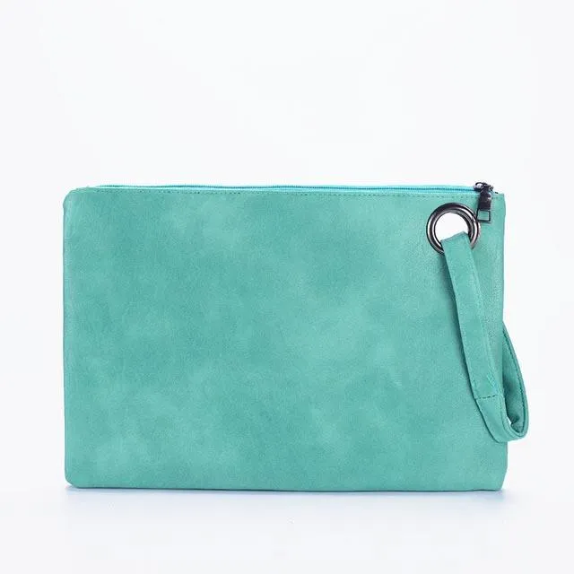 Fashion solid women's clutch bag leather women envelope bag clutch evening bag female Clutches Handbag Immediately shipping