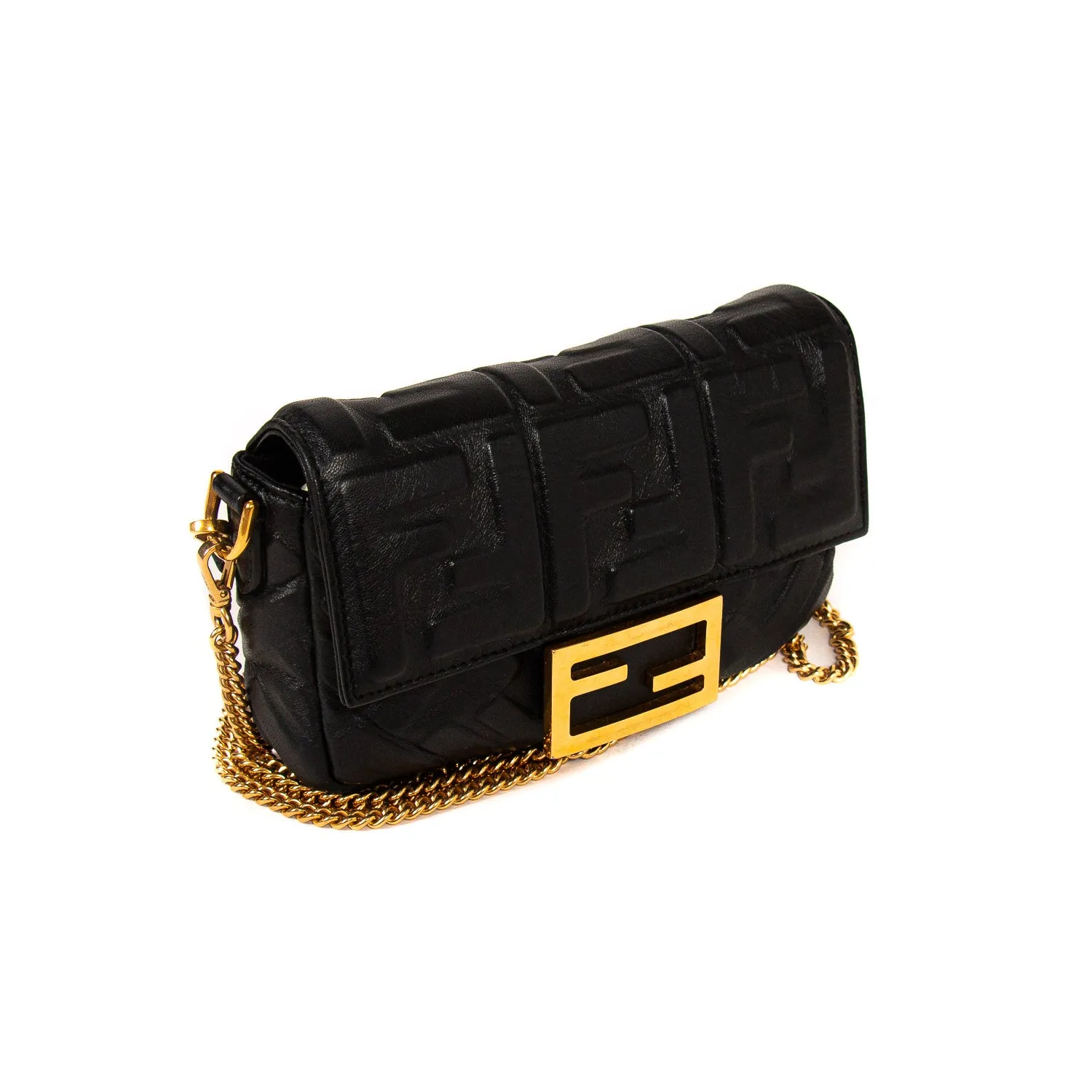 Fendi Leather Mini Baguette