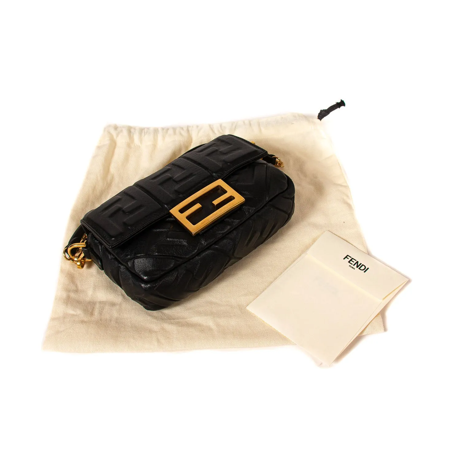 Fendi Leather Mini Baguette