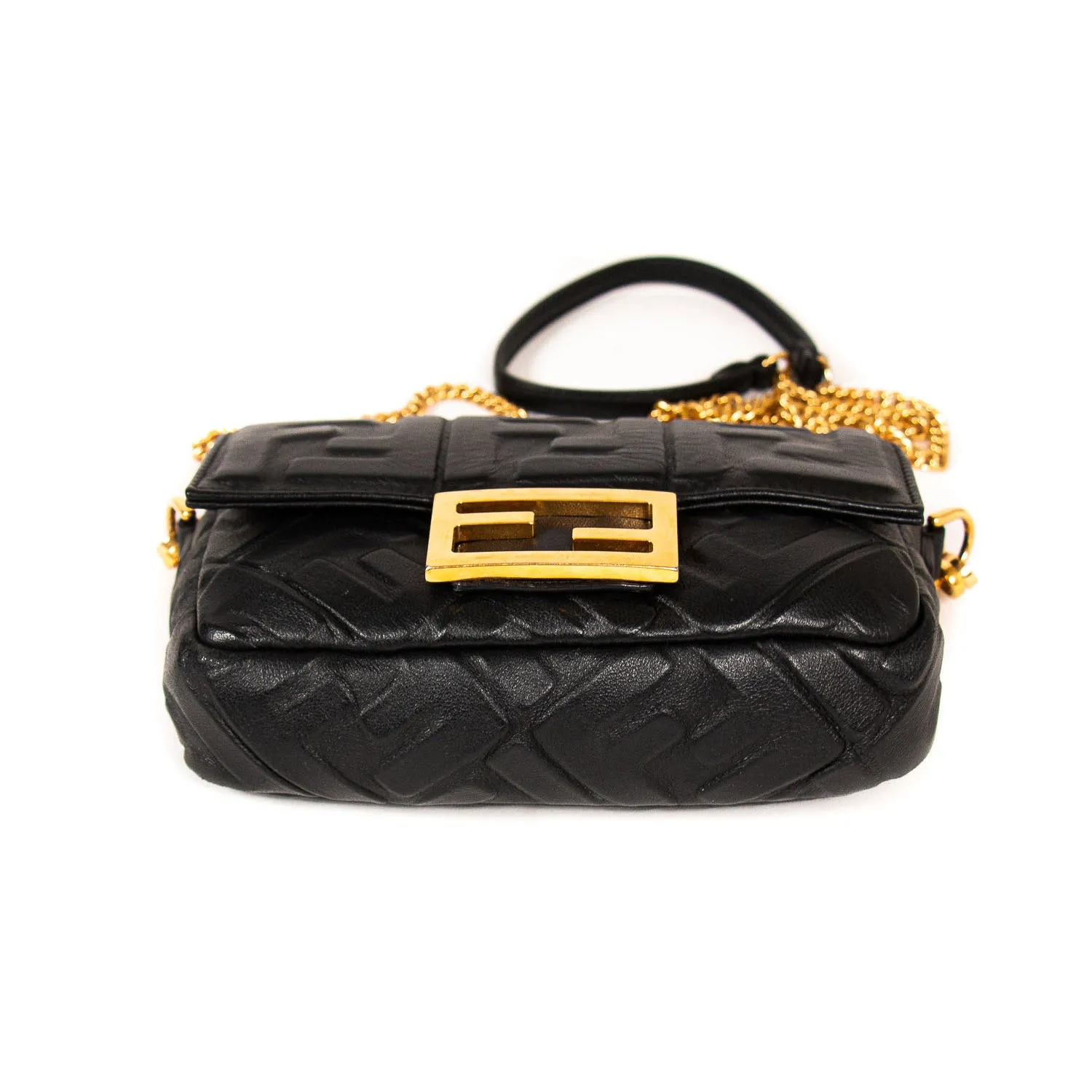 Fendi Leather Mini Baguette