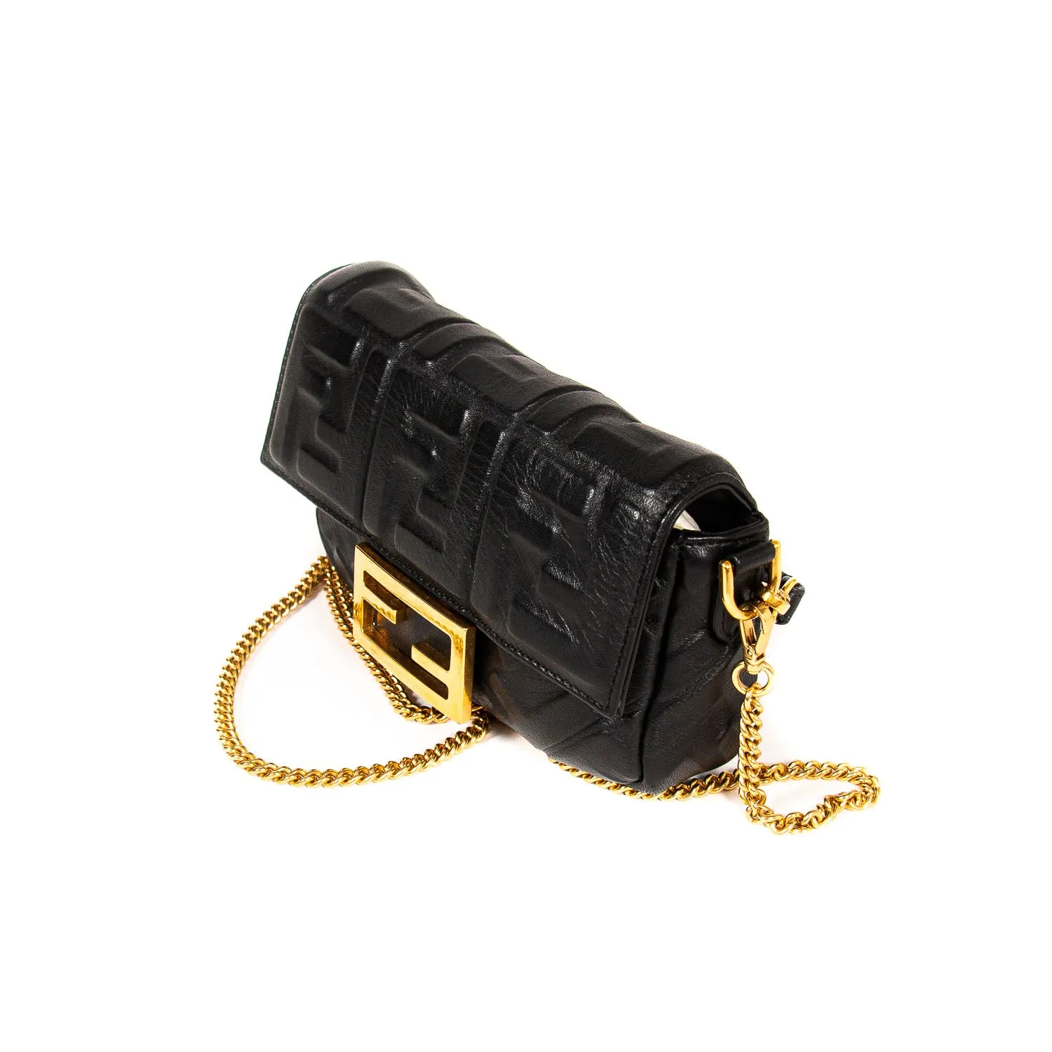 Fendi Leather Mini Baguette