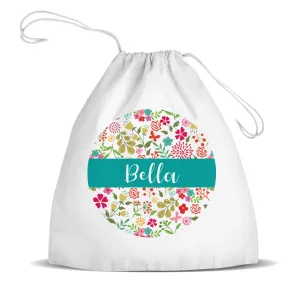 Flowers Premium Drawstring Bag