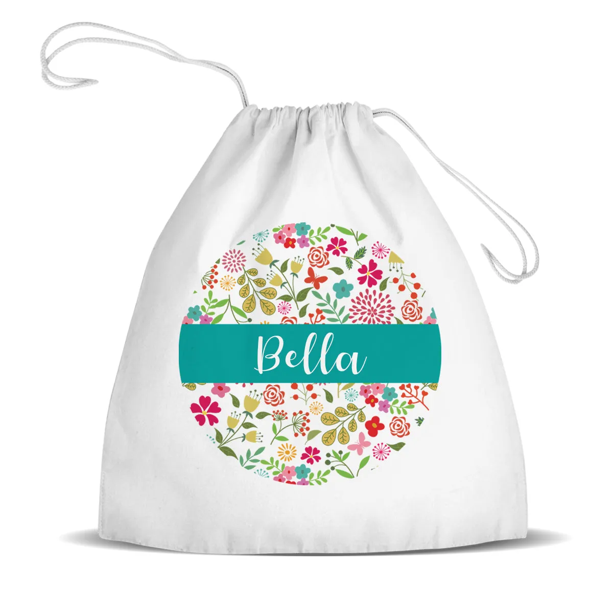 Flowers Premium Drawstring Bag