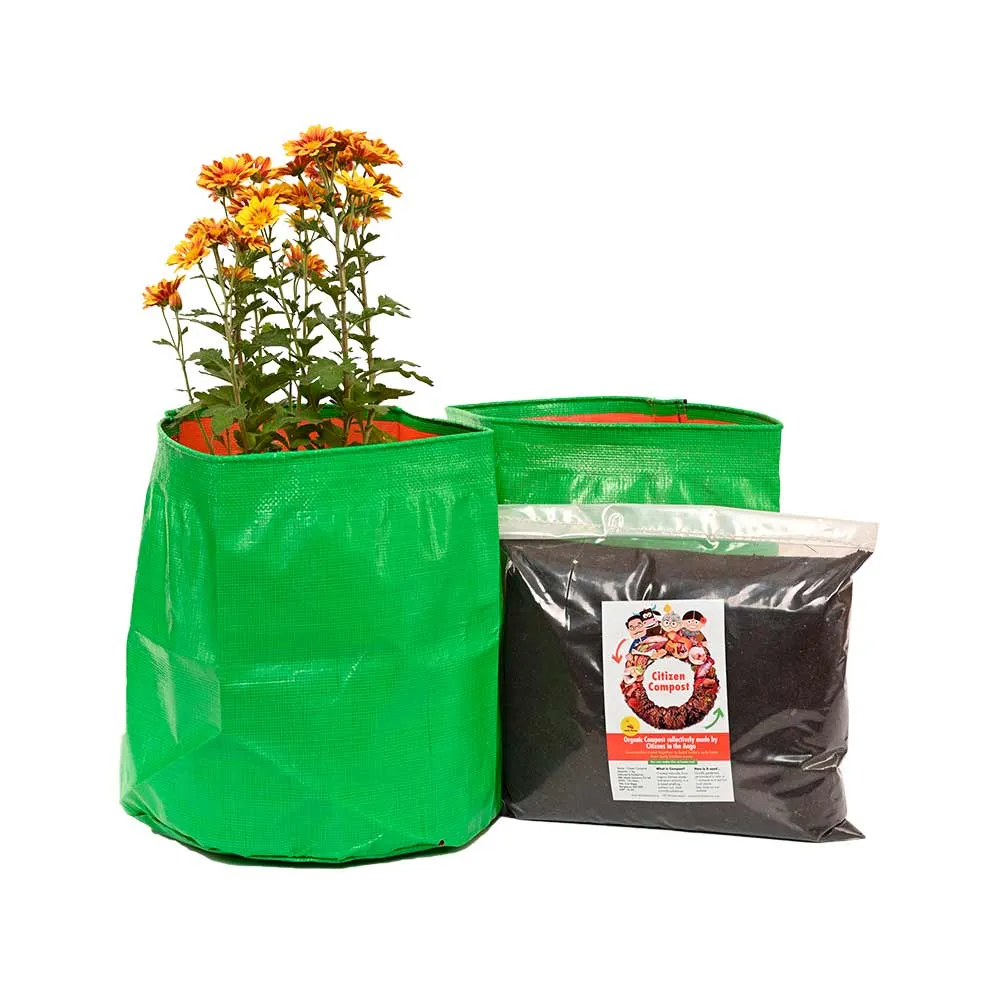 Green grow bags for plants | lightweight and portable