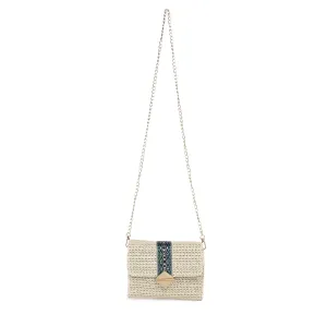 Haute Sauce Women beige sling bag with a chain strap (HSSB1270)