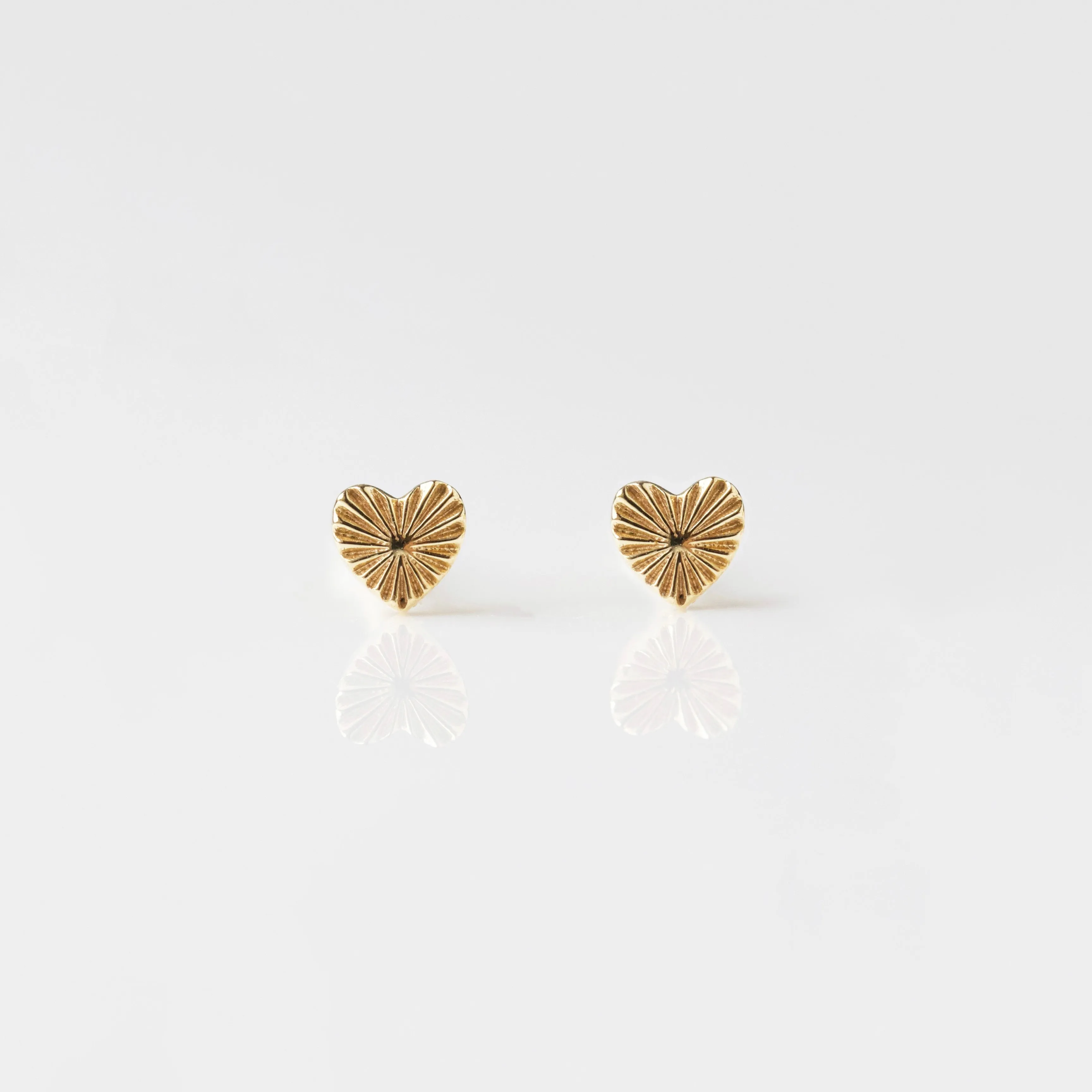 Heart Sunray Stud Earrings