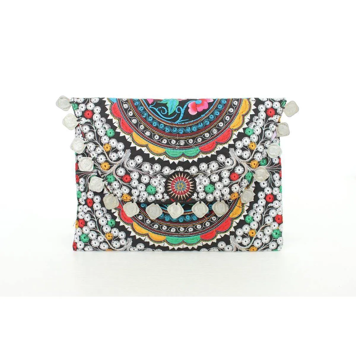 Hmong Embroidered Carnival Coin Clutch | iPad Bag - Thailand