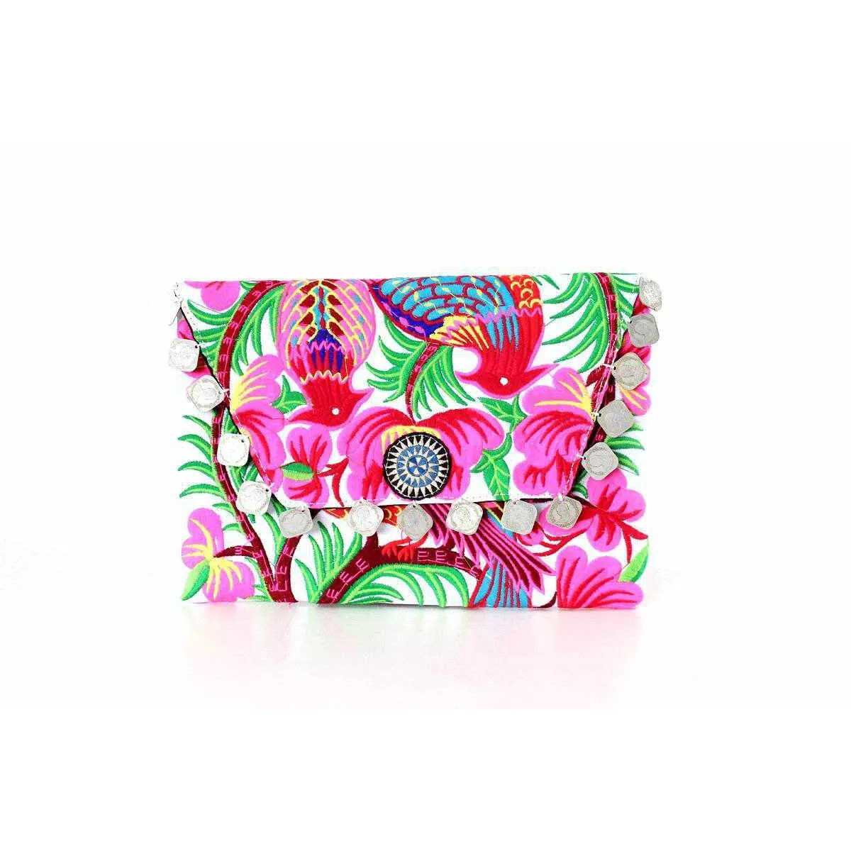 Hmong Embroidered Carnival Coin Clutch | iPad Bag - Thailand