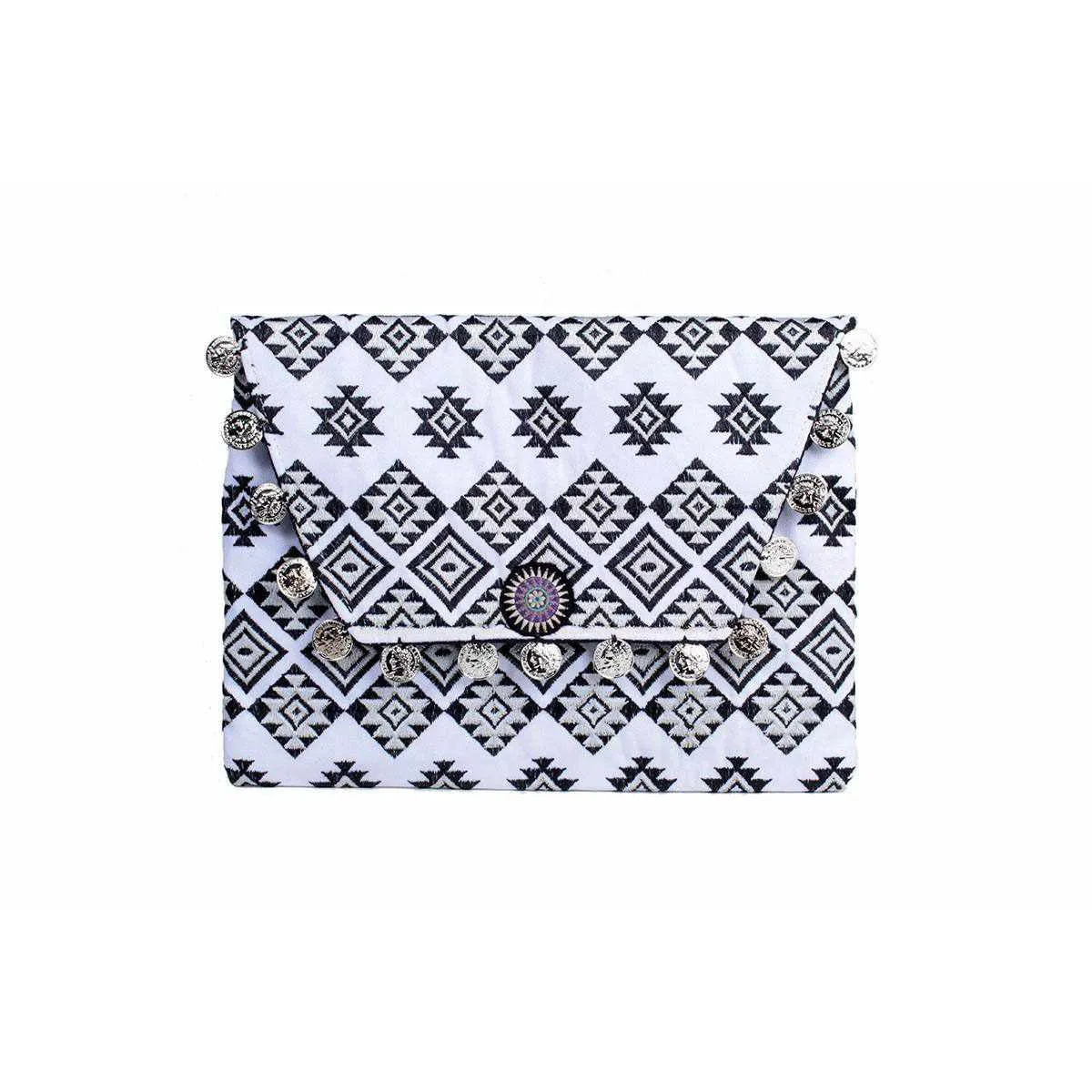 Hmong Embroidered Carnival Coin Clutch | iPad Bag - Thailand