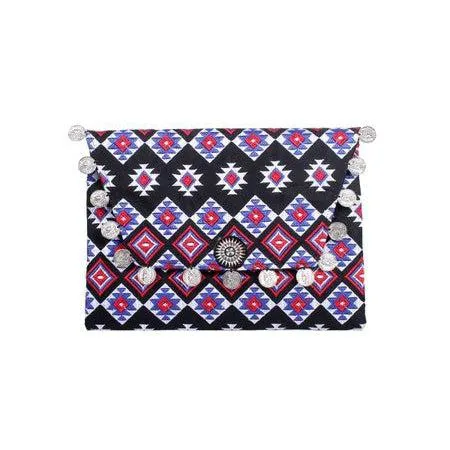 Hmong Embroidered Carnival Coin Clutch | iPad Bag - Thailand