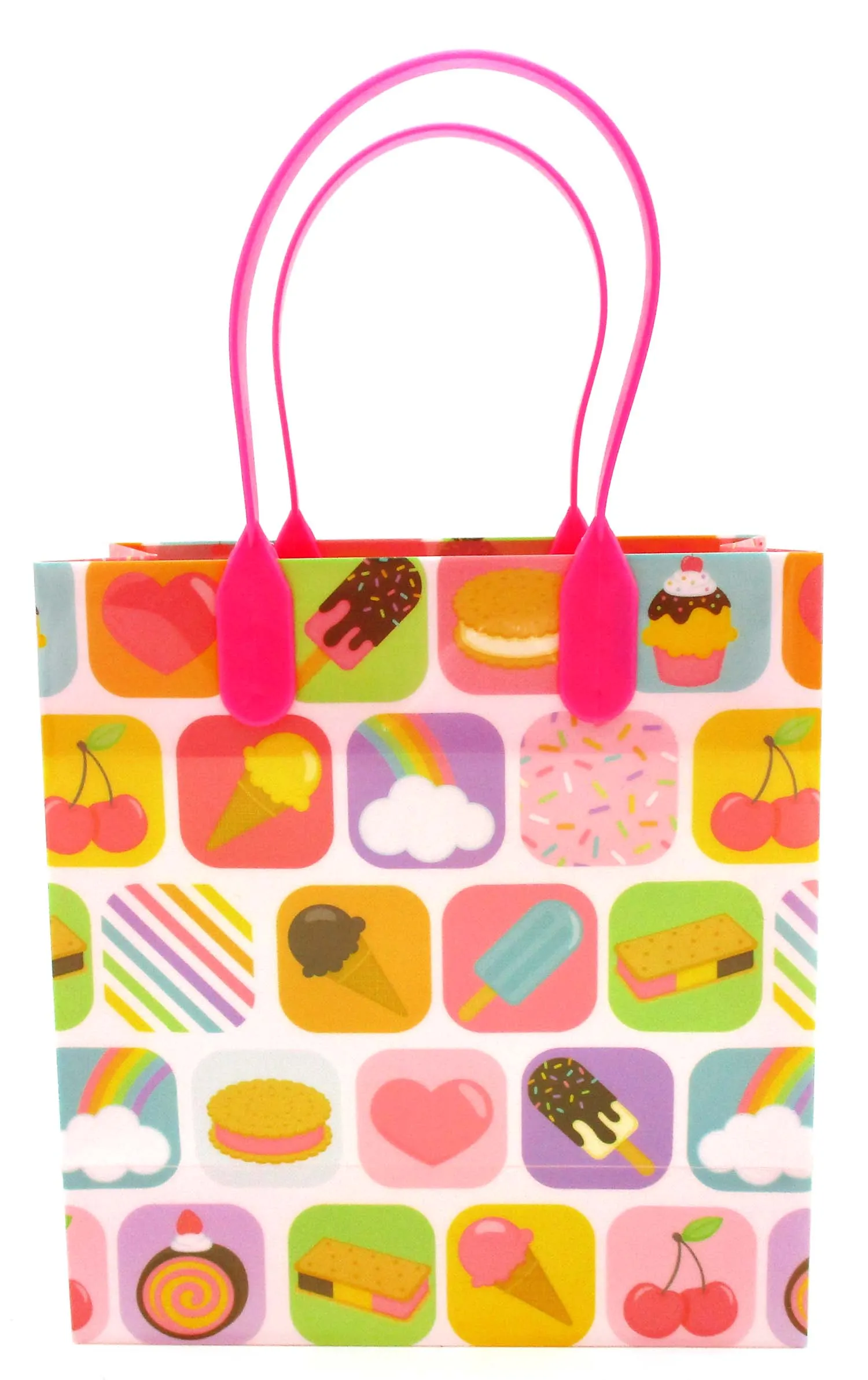 Ice Cream Party Favor Treat Bags - Set of 6 or 12