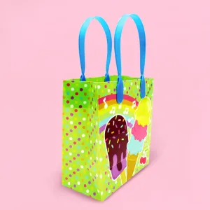 Ice Cream Party Favor Treat Bags - Set of 6 or 12