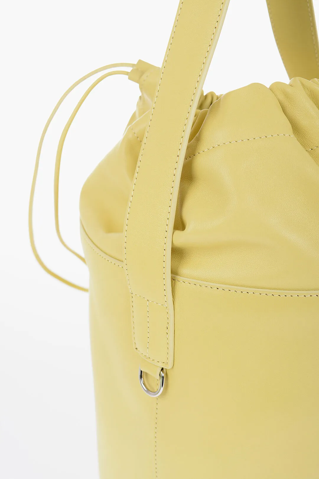 Jil Sander Leather Bucket Bag with Removable Shoulder Strap