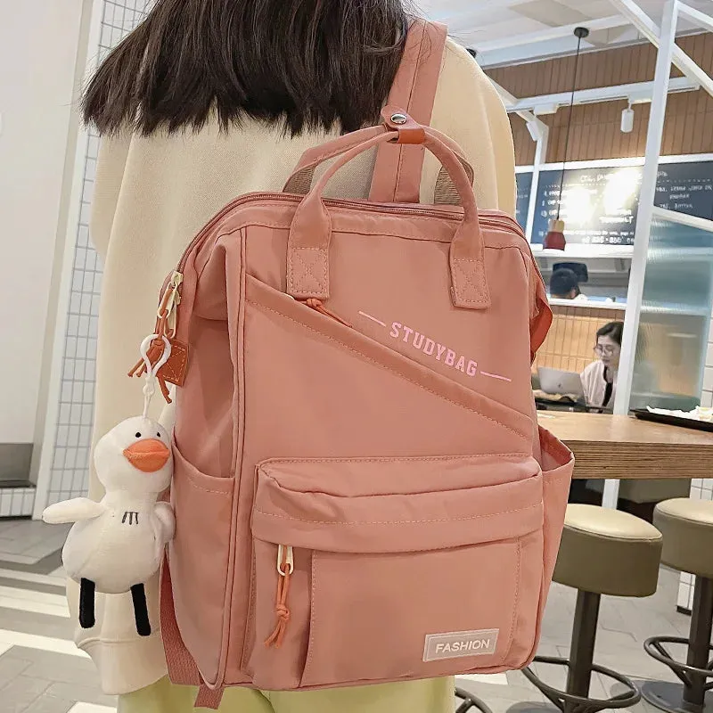 Lady Purple Waterproof Kawaii Backpack Fashion Women Laptop Nylon Mommy Bag Girl Cute Travel Female Rucksack Trendy College Bags