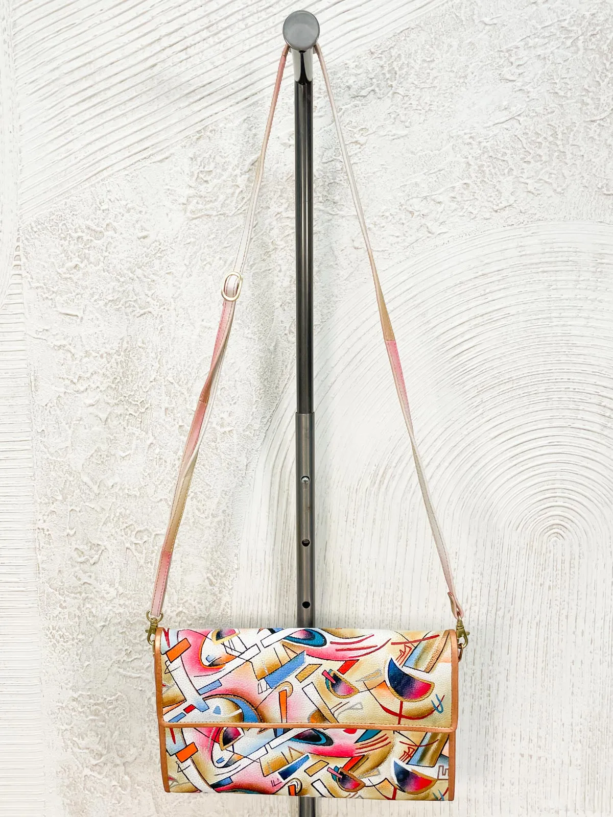 Large Convertible Clutch, Multi Abstract