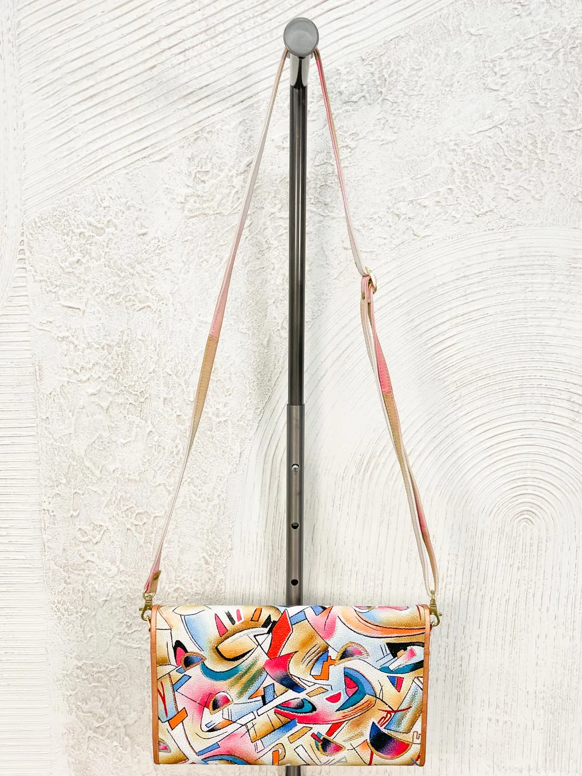 Large Convertible Clutch, Multi Abstract