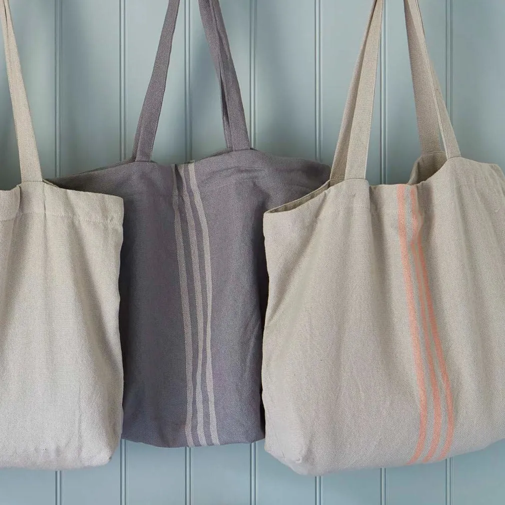 Maxime Linen & Coral Beach Bag