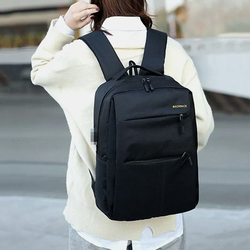 Men 3PCS Nylon USB Charging Wear-resistance Fashion Casual Laptop Bag Backpack Crossbody Clutch