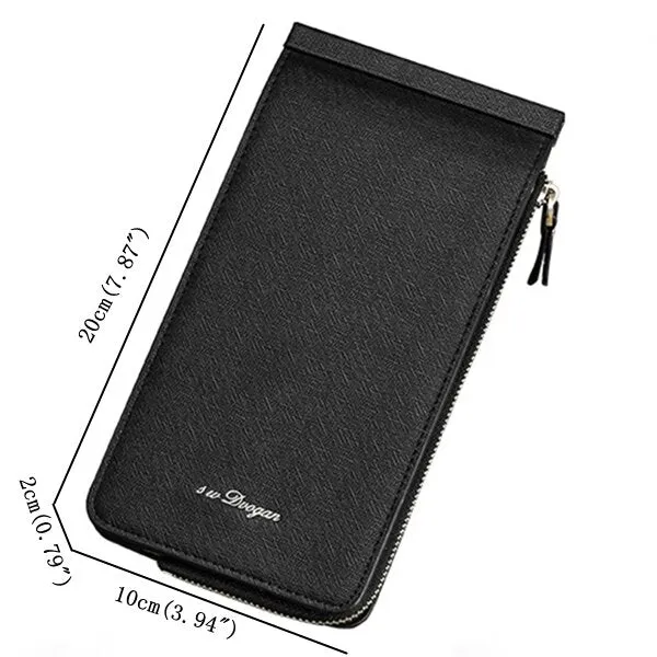 Men PU Leather Waterproof Durable Bifold Wallet 26 Card Slots Casual Business Card Pack