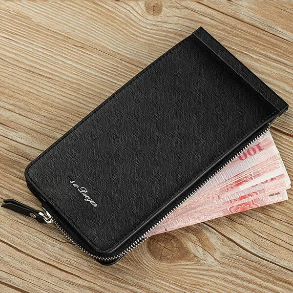 Men PU Leather Waterproof Durable Bifold Wallet 26 Card Slots Casual Business Card Pack