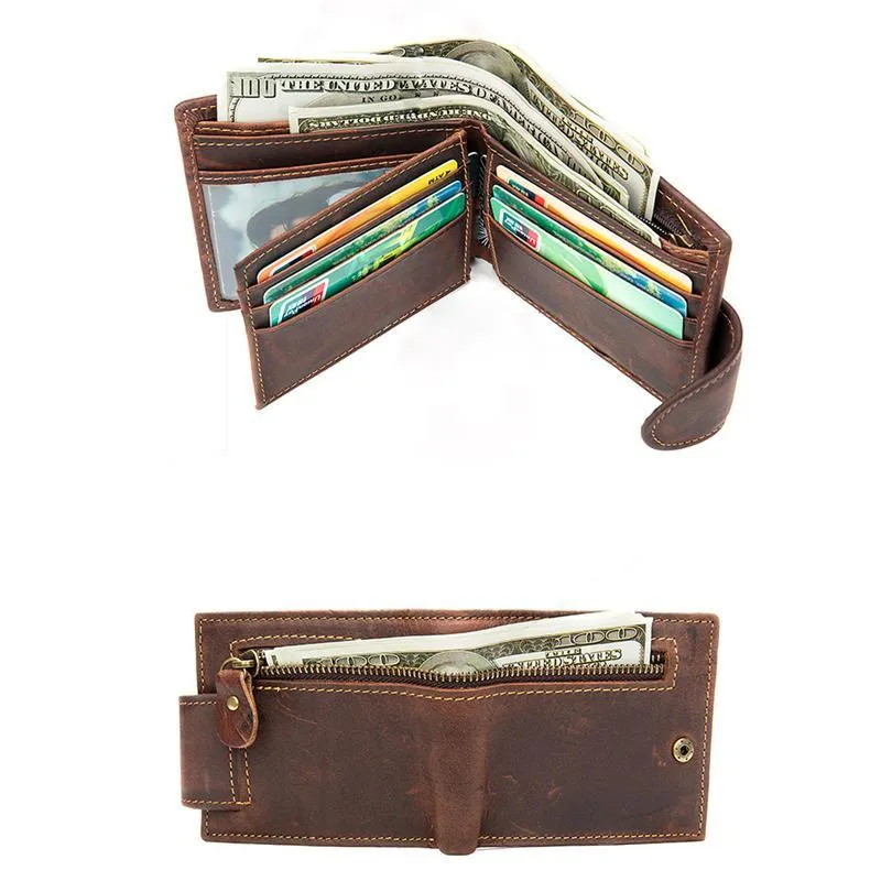 Men's Retro Casual Leather Bifold Wallet