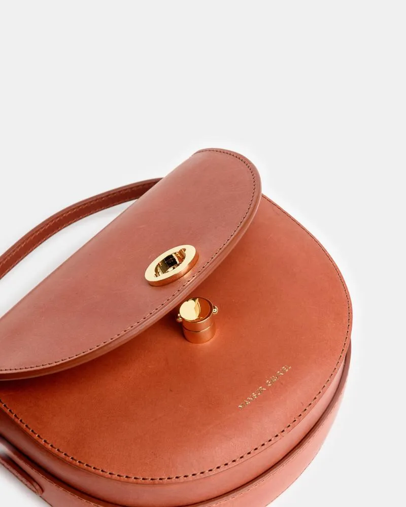 Mini Saddle Bag in Brandy