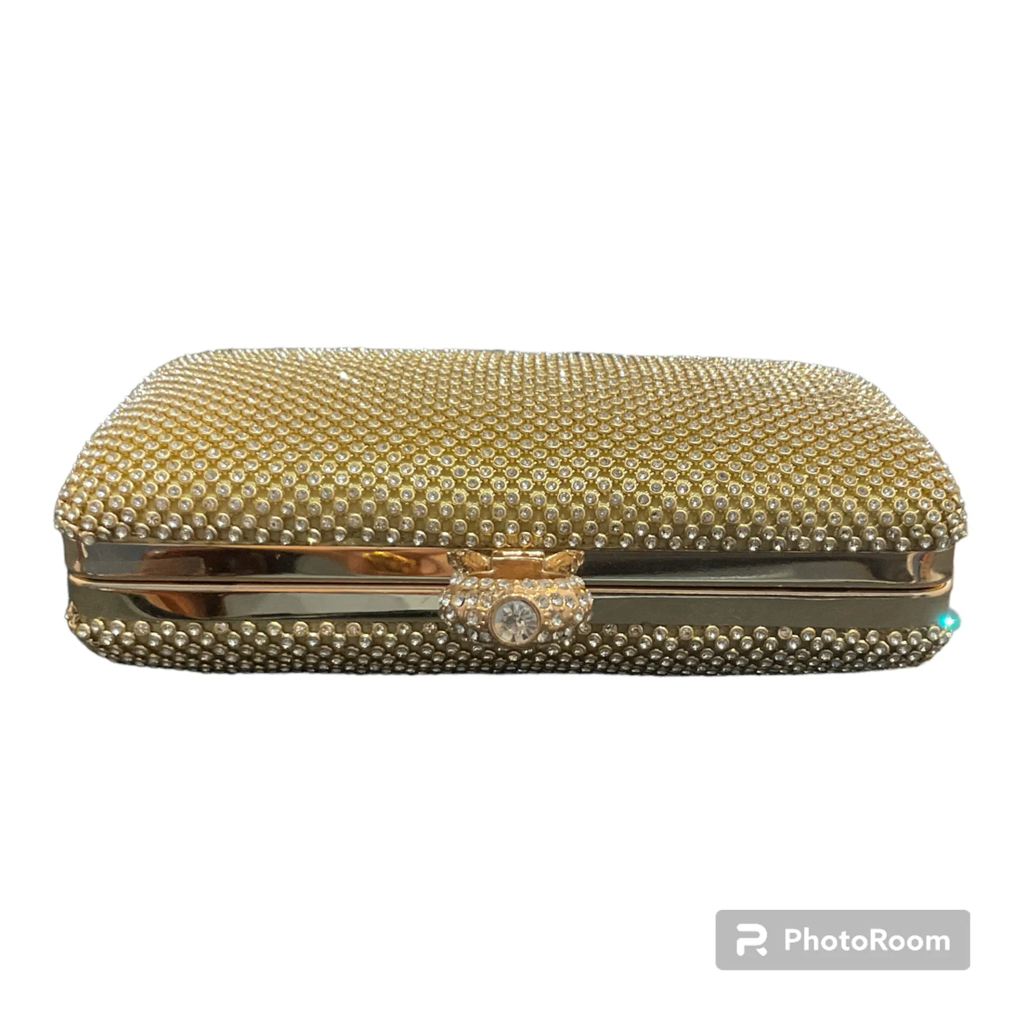 Miss Anne Gold Diamanté Rectangle Clutch YB8300GOLD