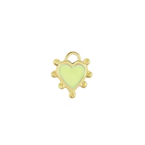 Pistachio Boho Heart Charm